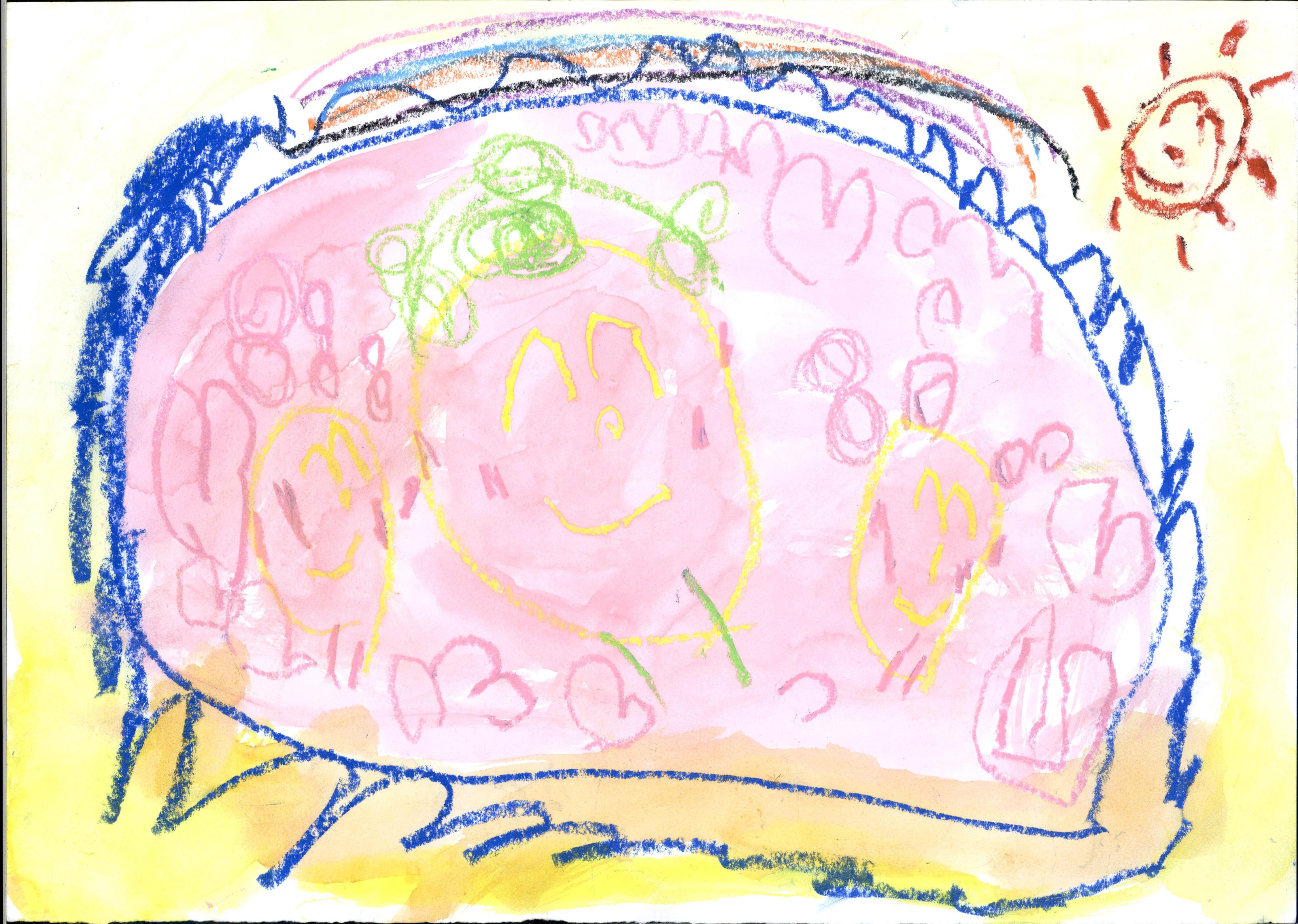 虹がでてハッピー