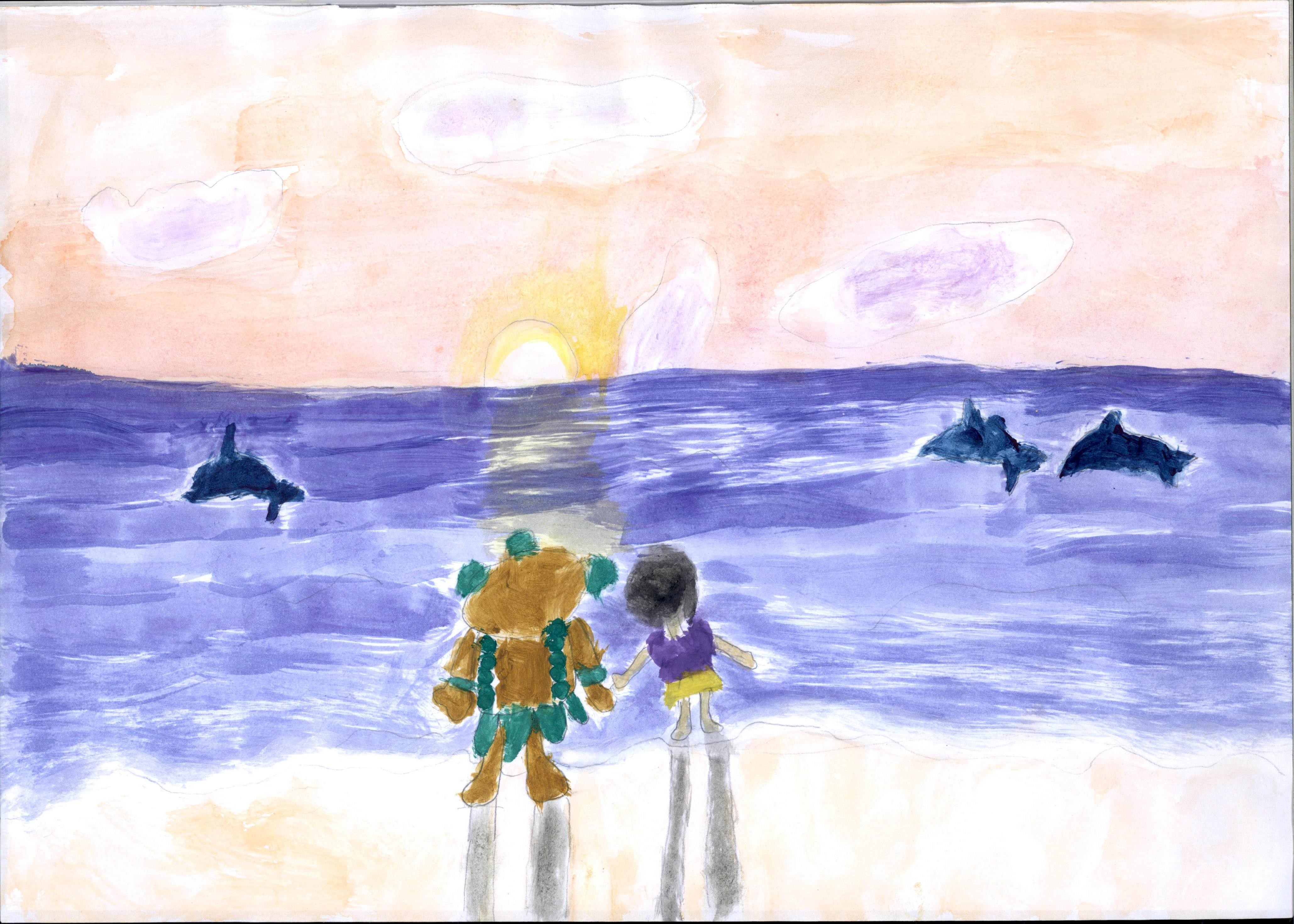 ボノロンとゆうがたのうみ。