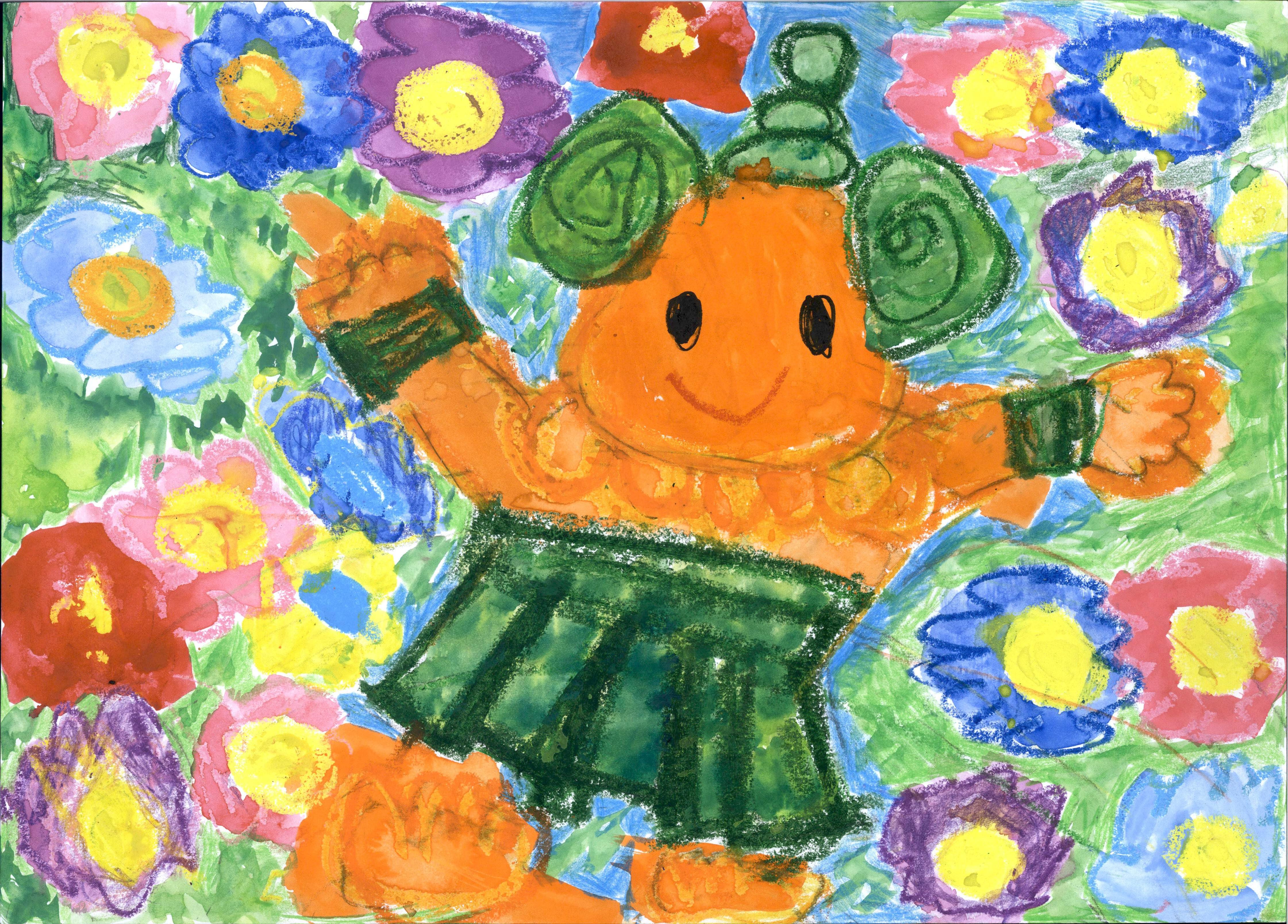 お花畑でおひるねするボノロン