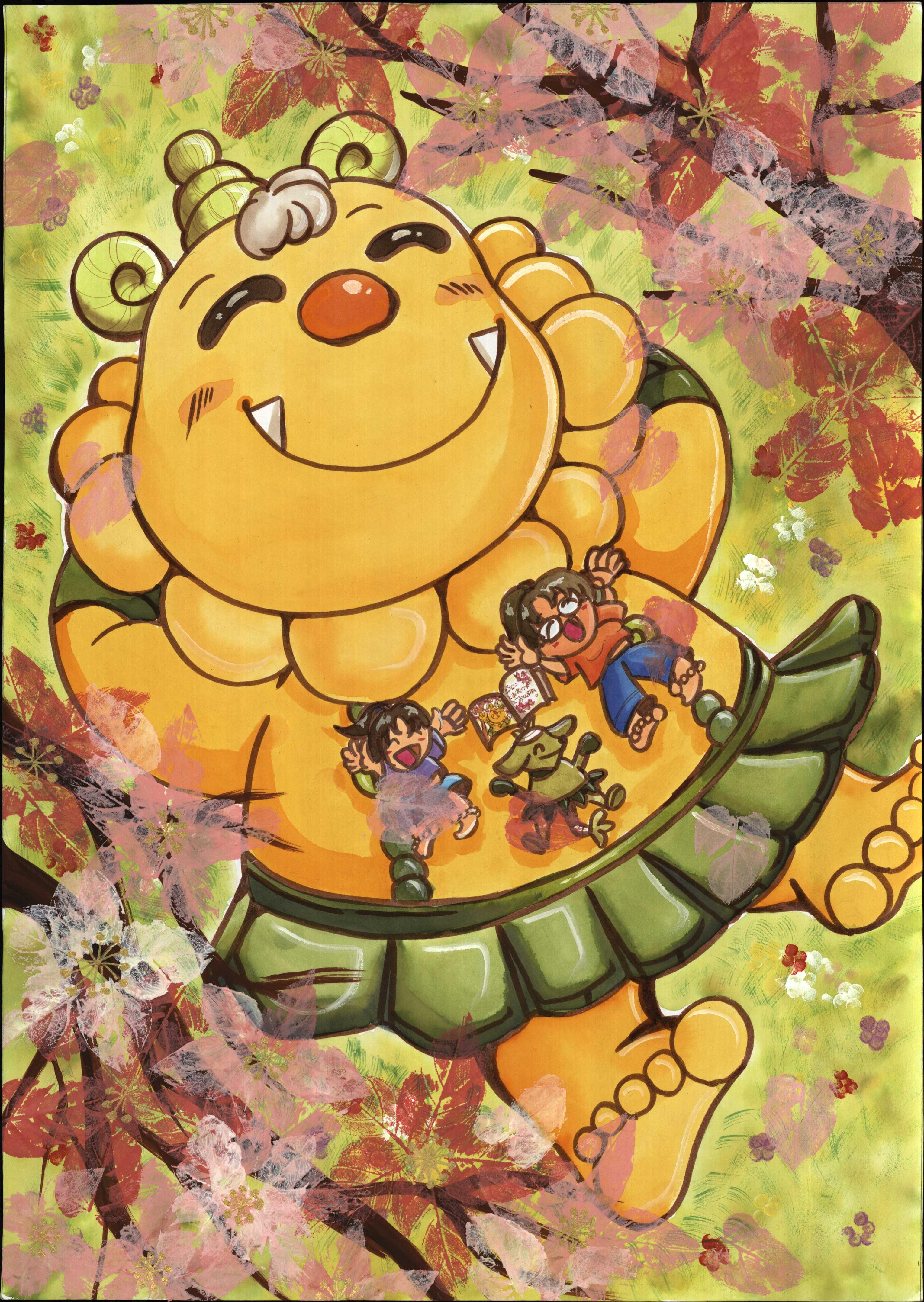 桜の下でみんなでお昼寝