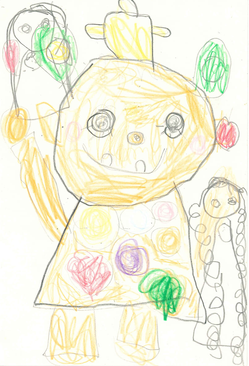 福岡県 榮留織那さん（4才）のイラスト
