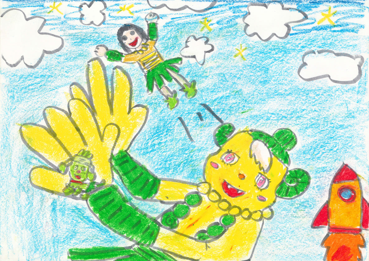 福岡県 岡知静さん（9才）のイラスト
